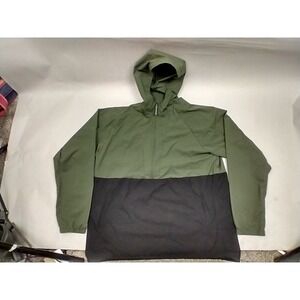 Workman Travel Shell Lightweight Packable Hoodie Olive Black TSP009 LL Mens